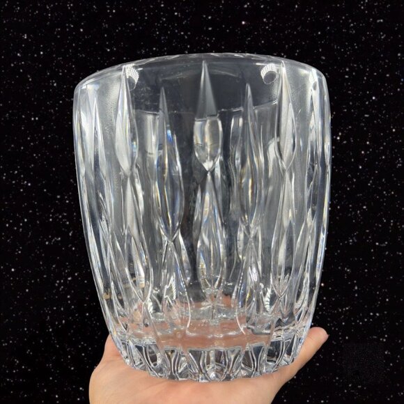 Marquis by Waterford Rainfall Crystal Ice Bucket Clear Thick Glass Vintage - Picture 9 of 13